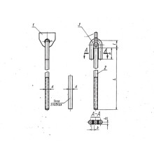 Проушины с тягой подвесок стальных трубопроводов