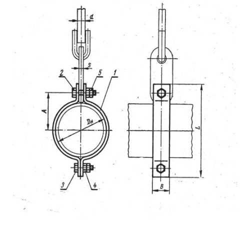 Хомуты укороченные горизонтальных трубопроводов в Борисове