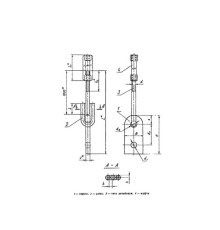 Тяга резьбовая с серьгой и муфтой