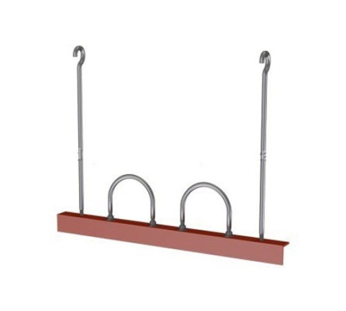 Подвески двух труб на опорном уголке в Борисове