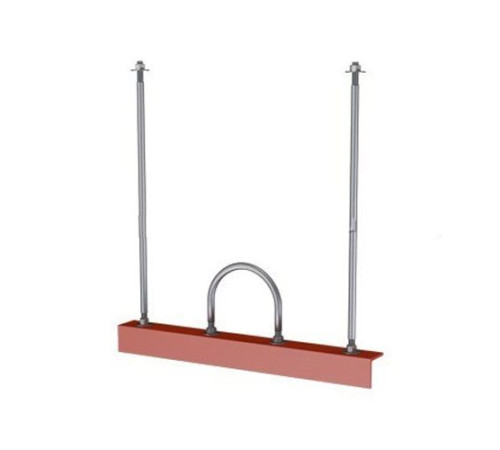 Подвески одной трубы на опорном уголке в Борисове