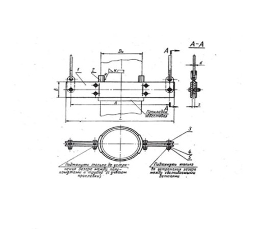 Хомуты укороченные подвесок трубопроводов в Борисове