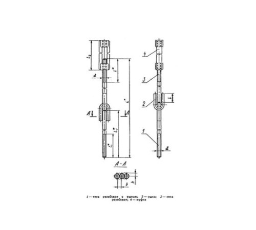 Тяги шарнирные резьбовые с муфтой для трубопроводов в Борисове