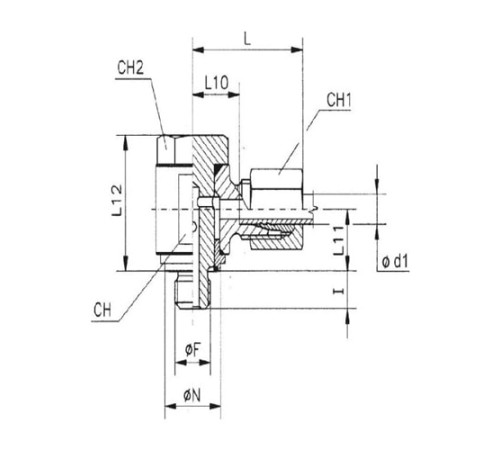 Угольники Banjo с уплотнительным кольцом TN111GG M в Борисове