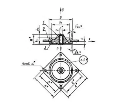 Амортизаторы приборные резинометаллические пластинчатые в Борисове