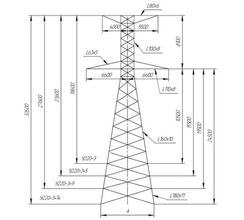 Анкерно-угловые опоры ЛЭП в Борисове с доставкой по РБ