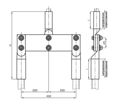Переходные зажимы ППТ для ЛЭП в Борисове и Беларуси
