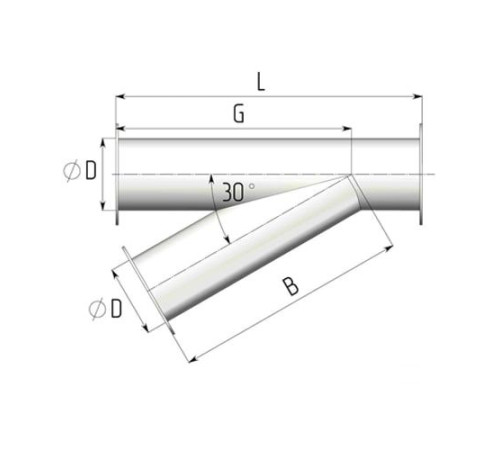 Титановые неравнопроходные косые тройники в Борисове