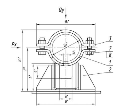 Опоры ТПР.08.38.00.000 в Борисове для трубопроводов