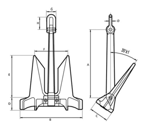 Якоря HHP для судостроения в Борисове