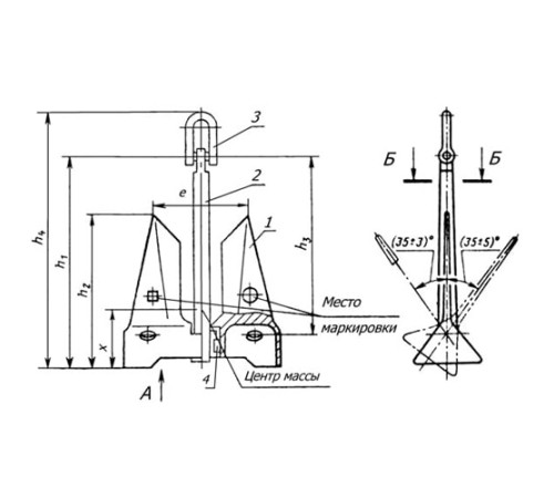 Якоря повышенной держащей силы в Борисове для судостроения